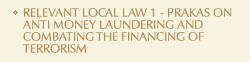 Relevant local law 1- Prakas on Anti Money Laundering and Combating the Financing of Terrorism