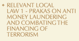 Relevant local law 1- Prakas on Anti Money Laundering and Combating the Financing of Terrorism